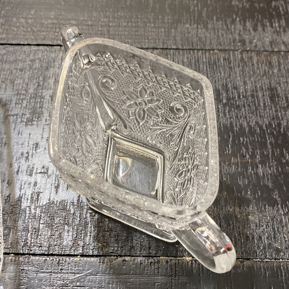 Clear Vintage Tiara Glass Sugar, Creamer & Tray! - Picture 3 of 8